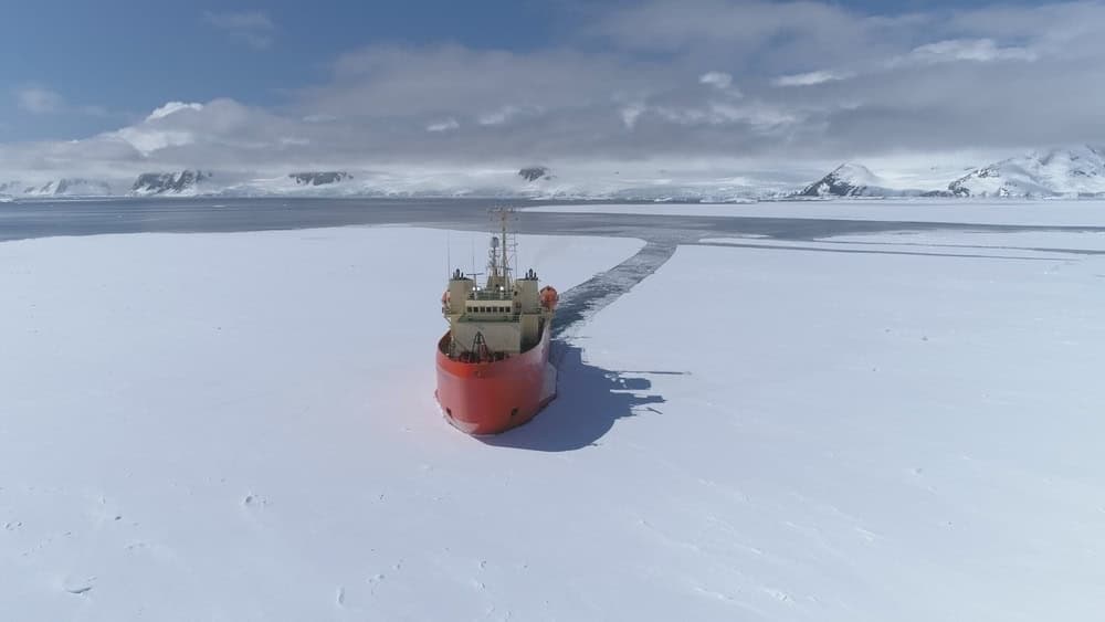 Arctic shipping routes through ice