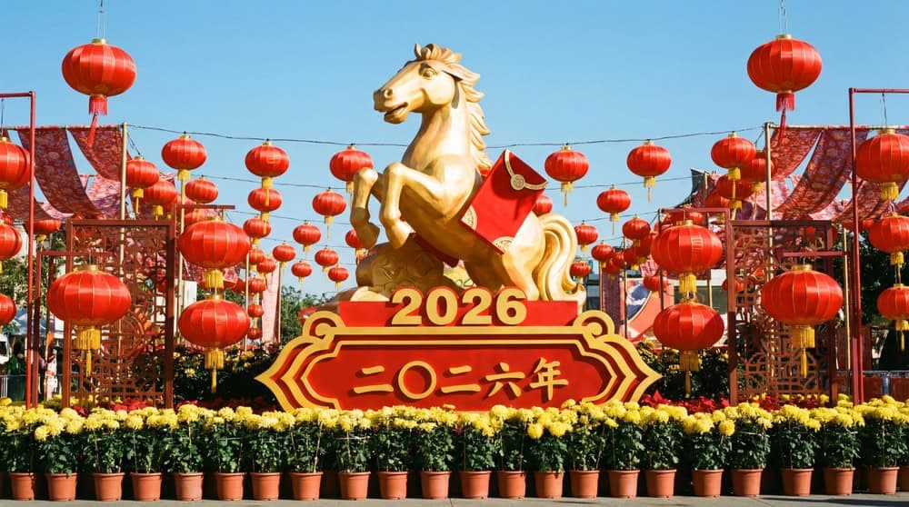 Container terminal during the Lunar New Year season