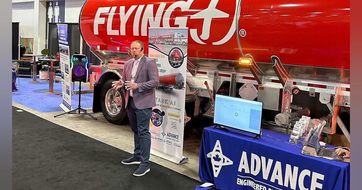 Five-axle tanker trailer with sensors