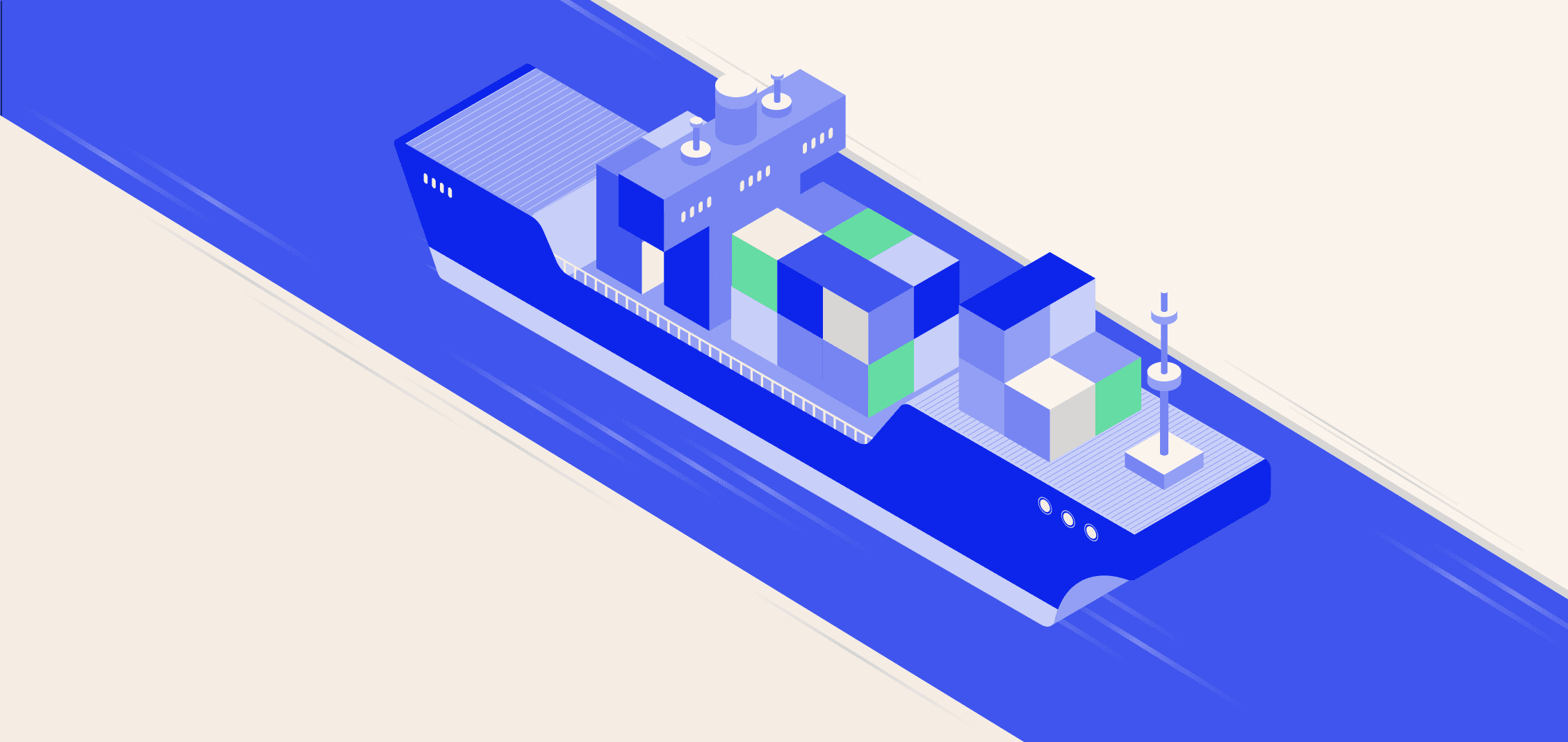 Container ship passing through the Suez Canal