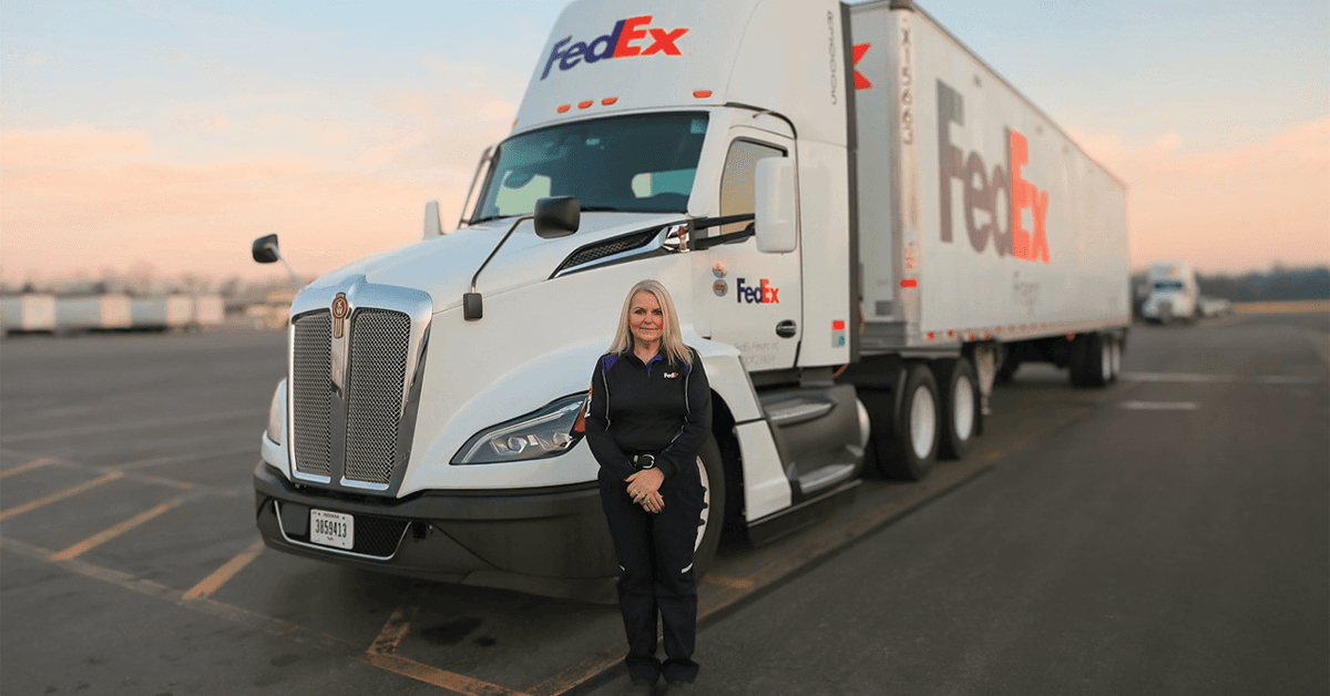 Woman truck driver leader profile